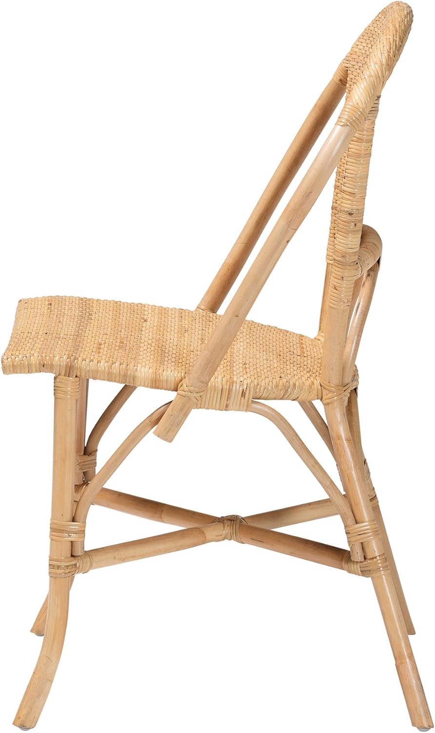 Bali & pari Jaylyn Bohemian Natural Rattan Dining Chair