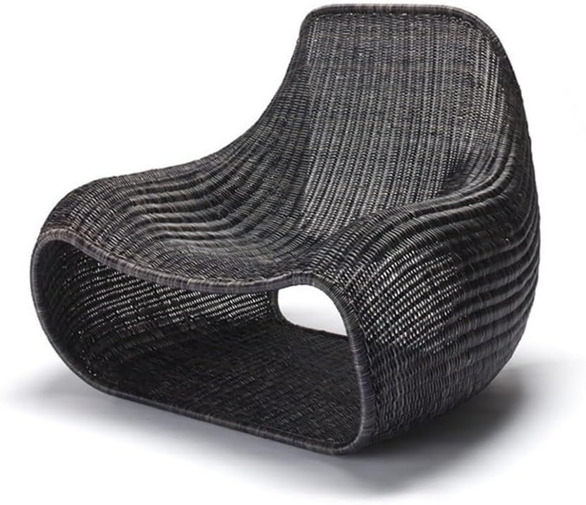 MACIUM Sofas and Couches Outdoor Rattan Sofa Simple Leisure Courtyard Hotel Balcony Creative Rattan Chair Sofa Indoor Leisure Chair for Living Room Corner Bedroom Salon Office (Color : A)