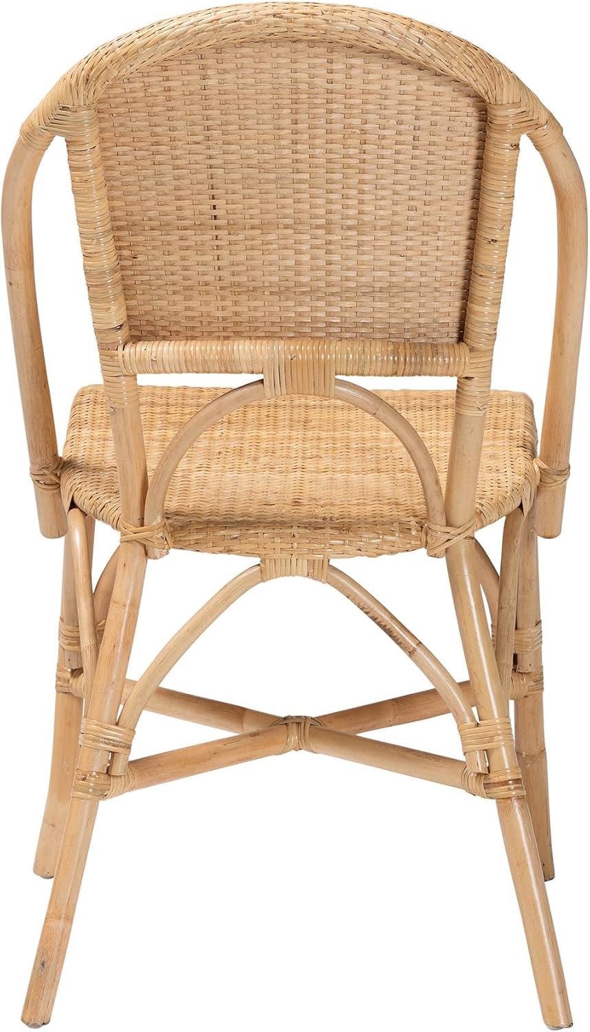 Bali & pari Jaylyn Bohemian Natural Rattan Dining Chair