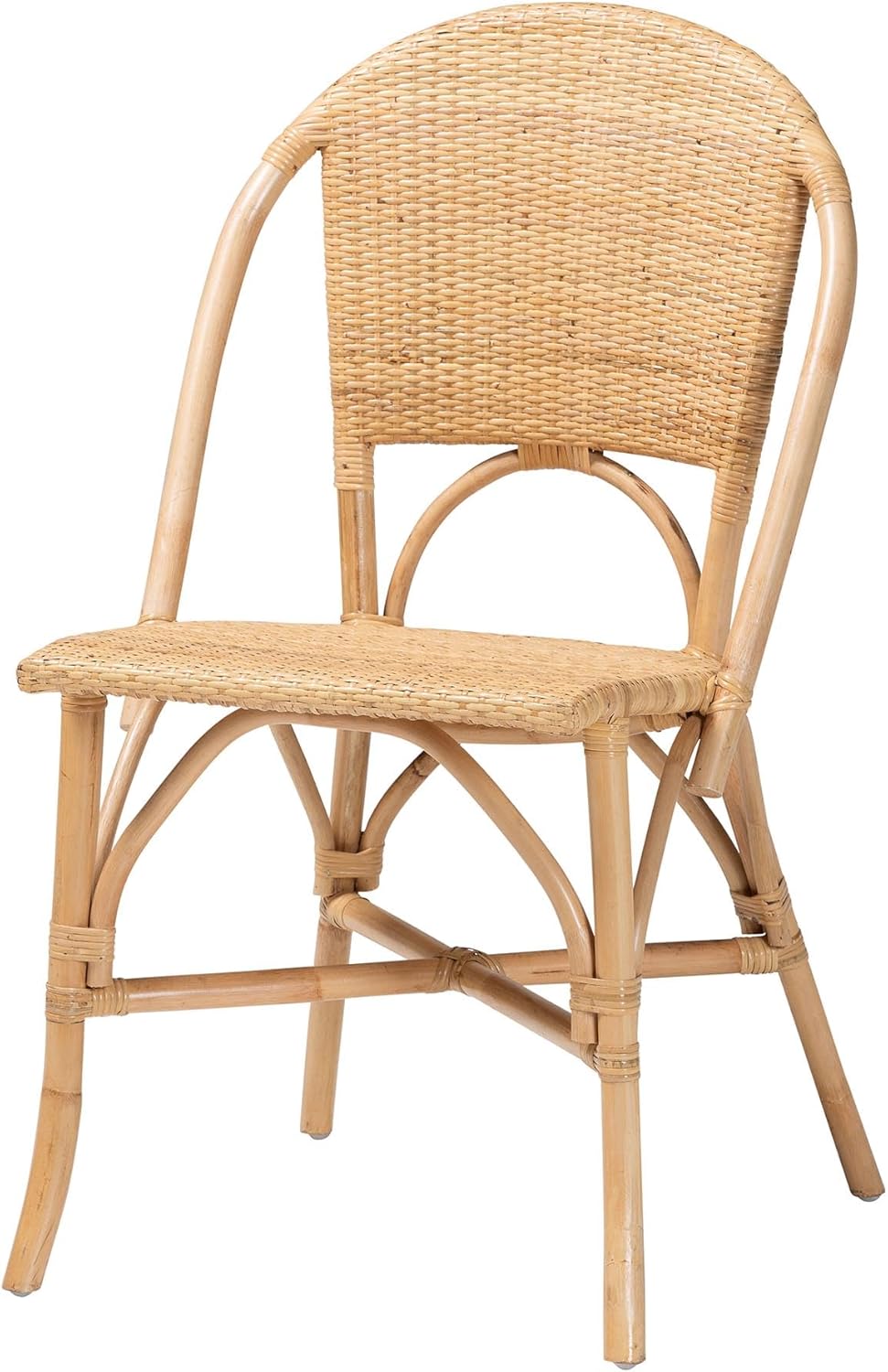 Bali & pari Jaylyn Bohemian Natural Rattan Dining Chair