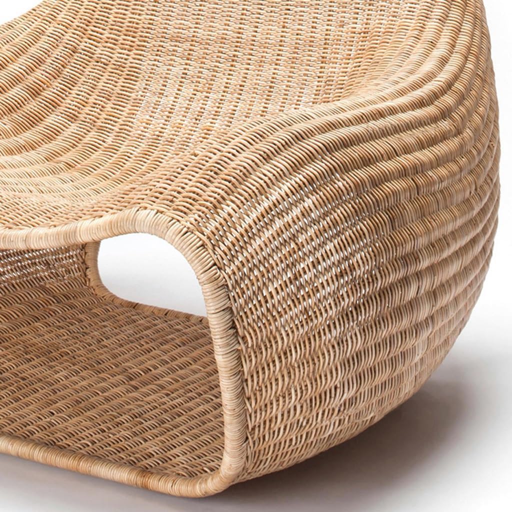 MACIUM Sofas and Couches Outdoor Rattan Sofa Simple Leisure Courtyard Hotel Balcony Creative Rattan Chair Sofa Indoor Leisure Chair for Living Room Corner Bedroom Salon Office (Color : A)