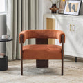 Christopher Knight Home Nettie Modern Accent Chair for Living Room, Velvet Fabric Single Lounge Sofa Chair with Wooden Frame, Comfy Reading Chair for Bedroom, Lounge Armchair with Cushion, Dark Brown